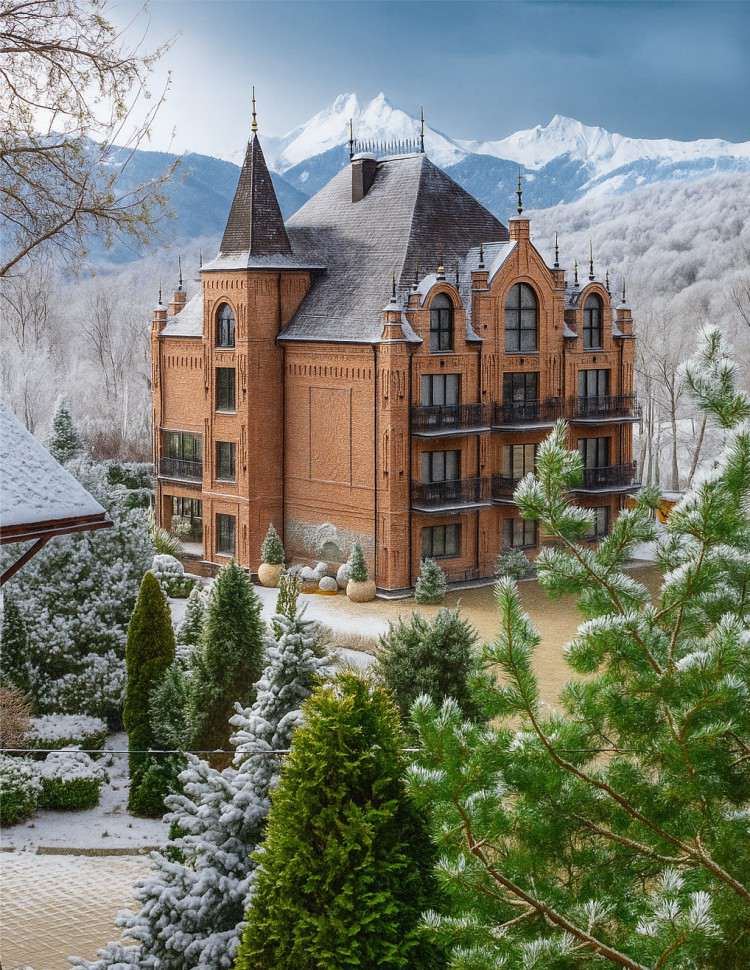 Локация с видом на горы